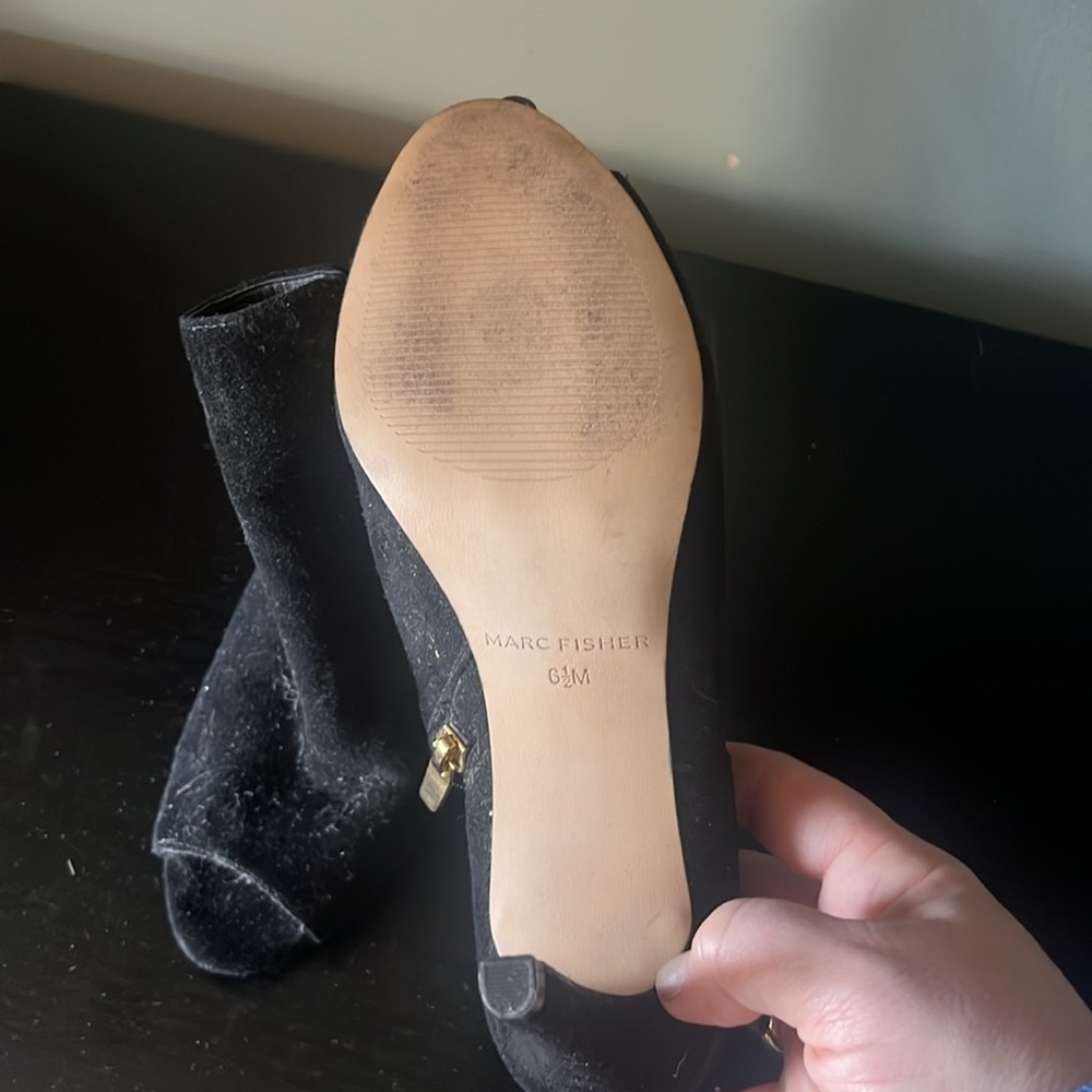 Marc Fisher Open Toe Heeled Booties. Size 6.5 - image 3